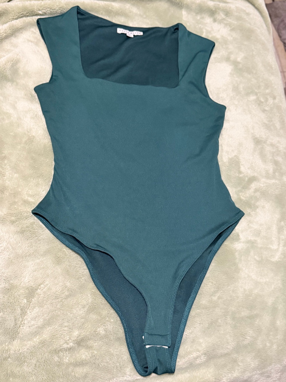 Haute Monde Teal Green Sleeveless Bodysuit